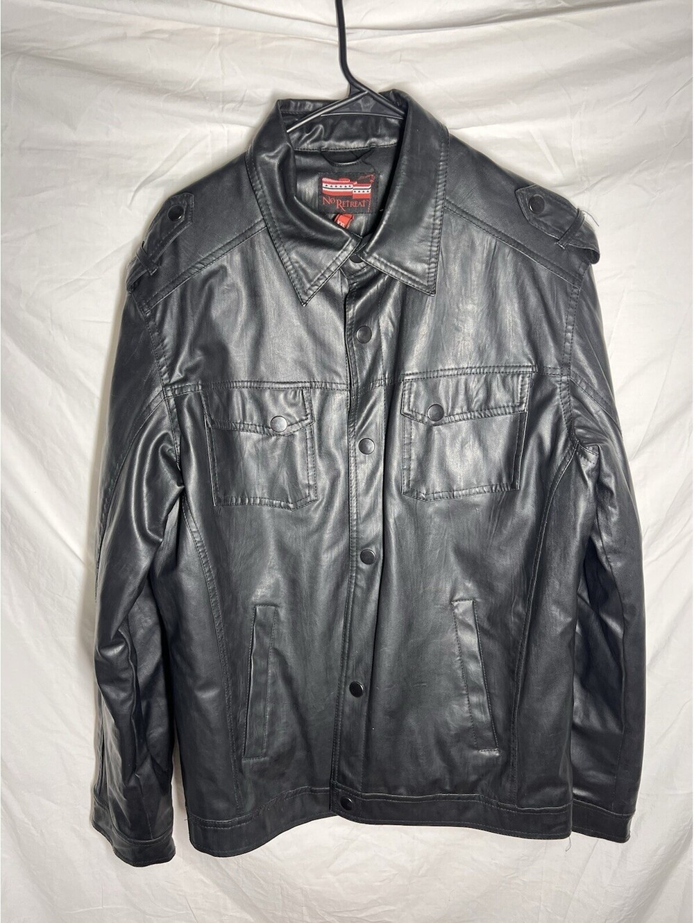 Black Soft Leather Jacket No Retreat 2xl Xxl